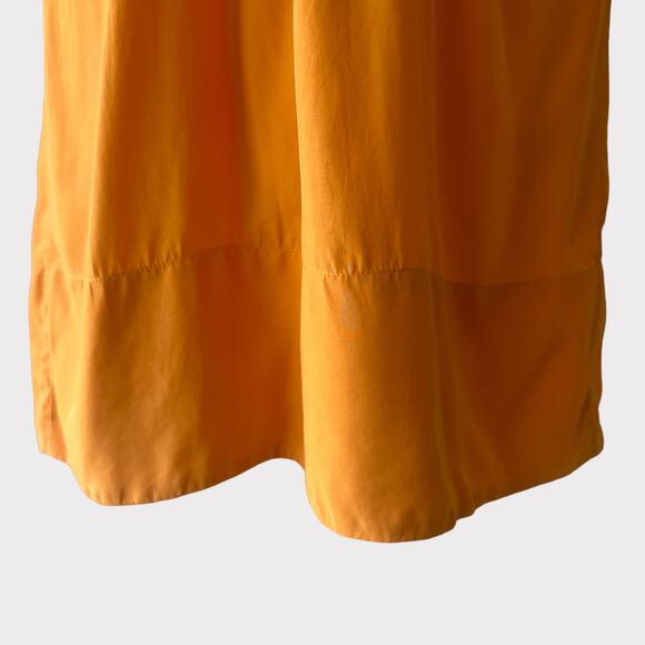 Banana Republic Braided Front Silk Tunic Dress, Size S, Yellow Orange - Picture 6 of 10